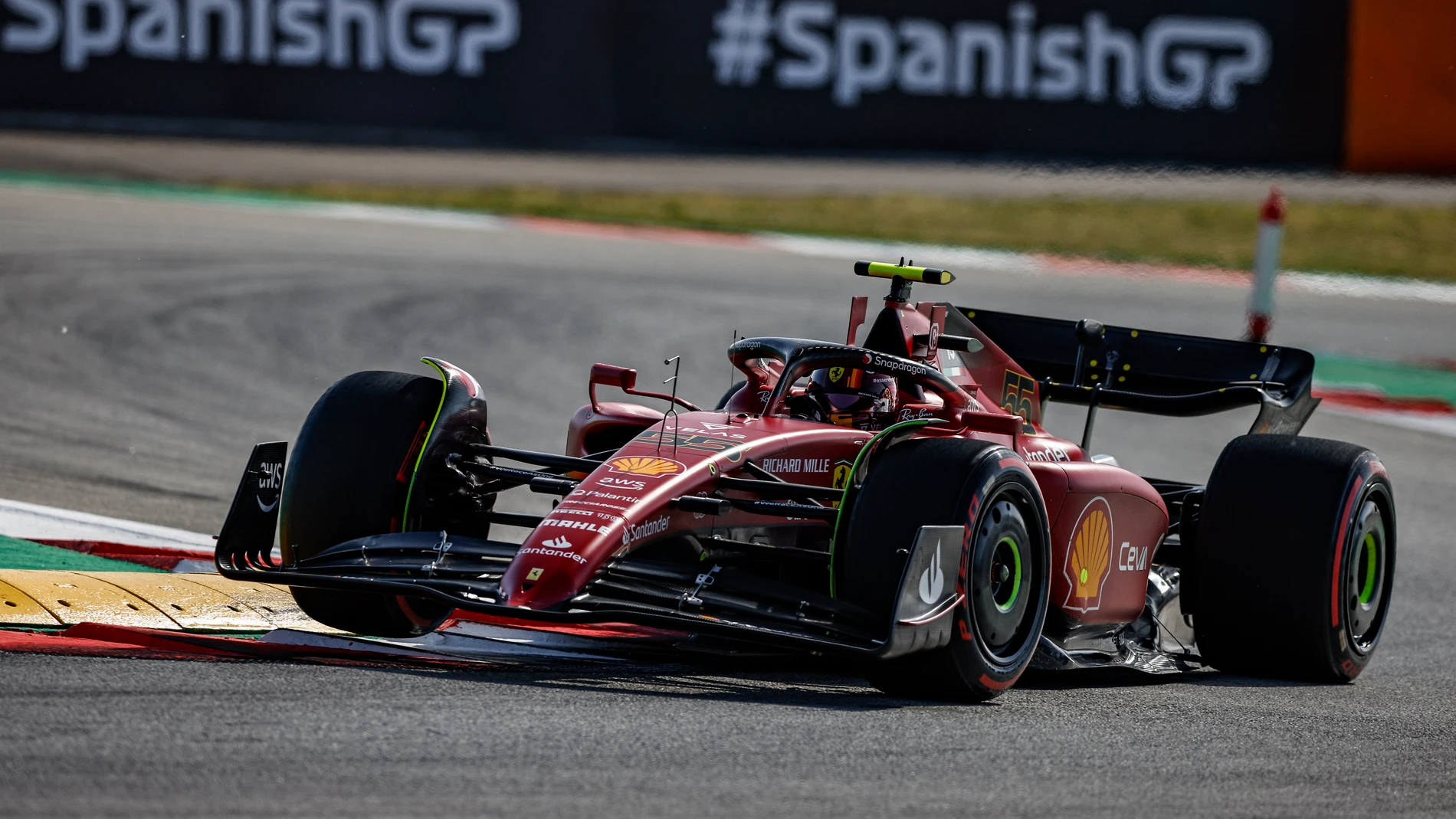 Carlos Sainz, durante las primera pruebas en el Gran Premio de España, que se disputa este fin de semana en Barcelona