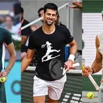 Nadal, Alcaraz y Djokovic