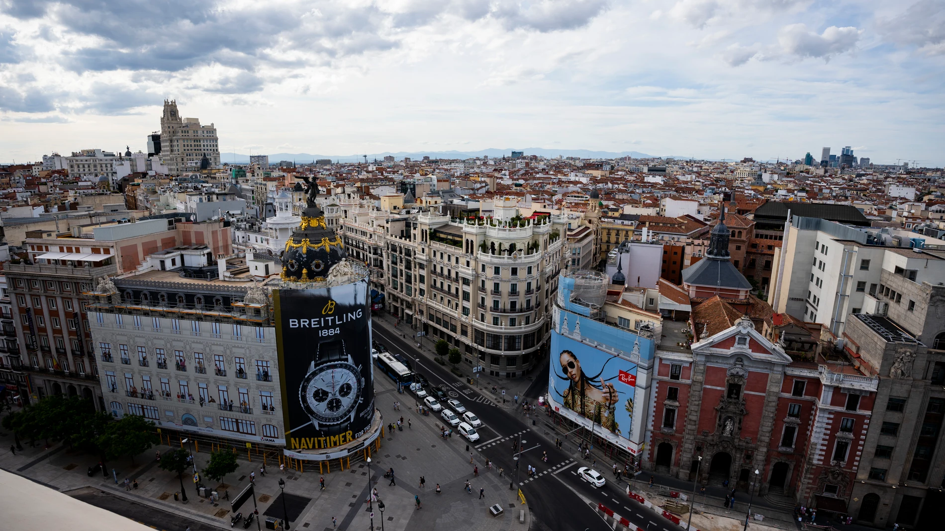 Vistas desde la terraza del Circulo de Bellas Artes en Madrid