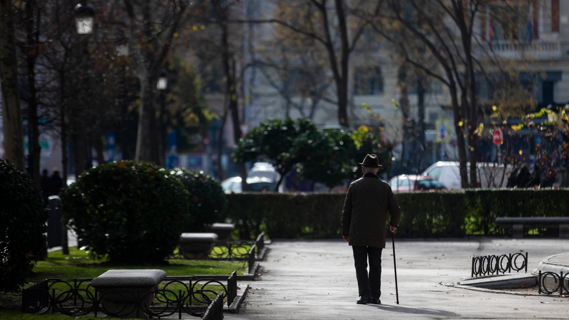 Imagen de gente mayor en Madrid.
