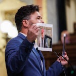 El portavoz de Esquerra Republicana (ERC) en el Congreso, Gabriel Rufián, interviene en una sesión plenaria en el Congreso sobre la conservación del lobo ;CONGRESO;LOBO;CODIGO PENAL;PLENO;ANIMAL Alejandro Martínez Vélez / Europa Press 24/05/2022