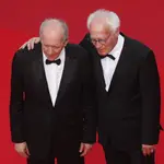 Jean-Pierre Dardenne y Luc Dardenne en la alfombra roja de la 75º edición del Festival de Cannes