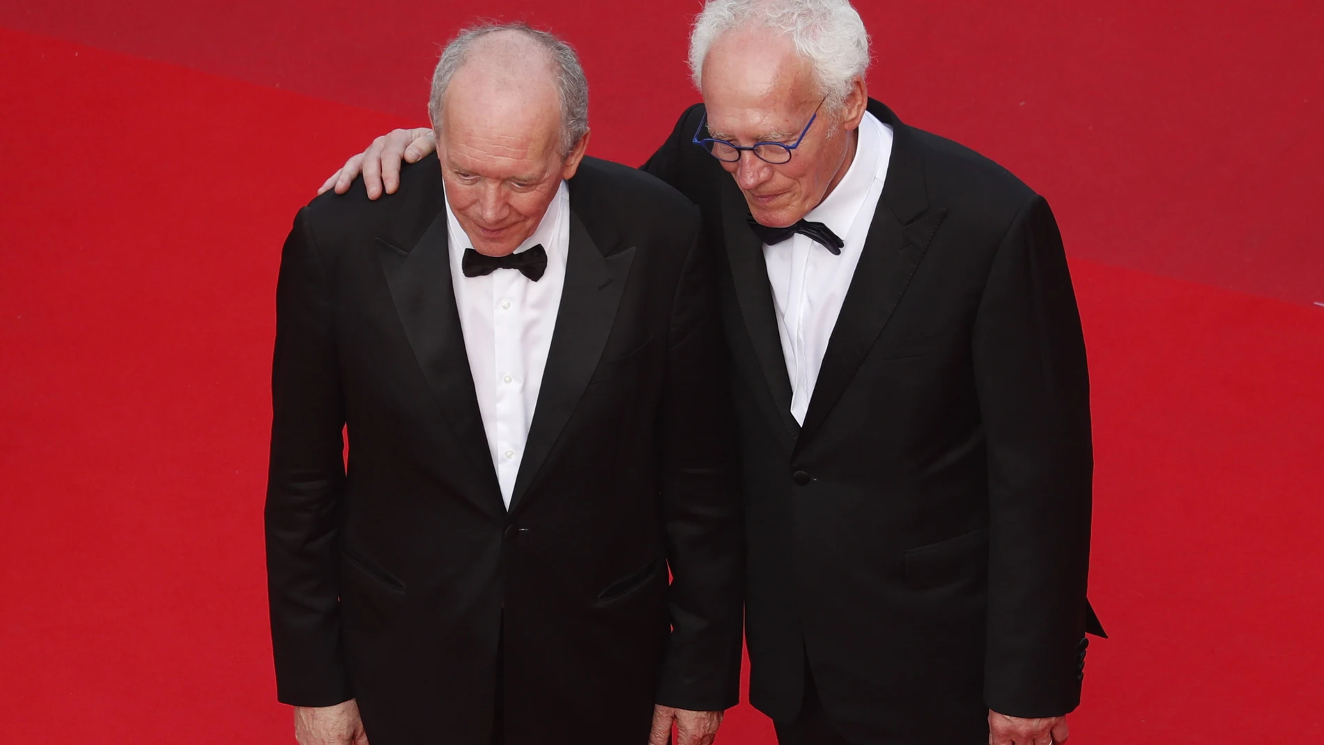 Jean-Pierre Dardenne y Luc Dardenne en la alfombra roja de la 75º edición del Festival de Cannes