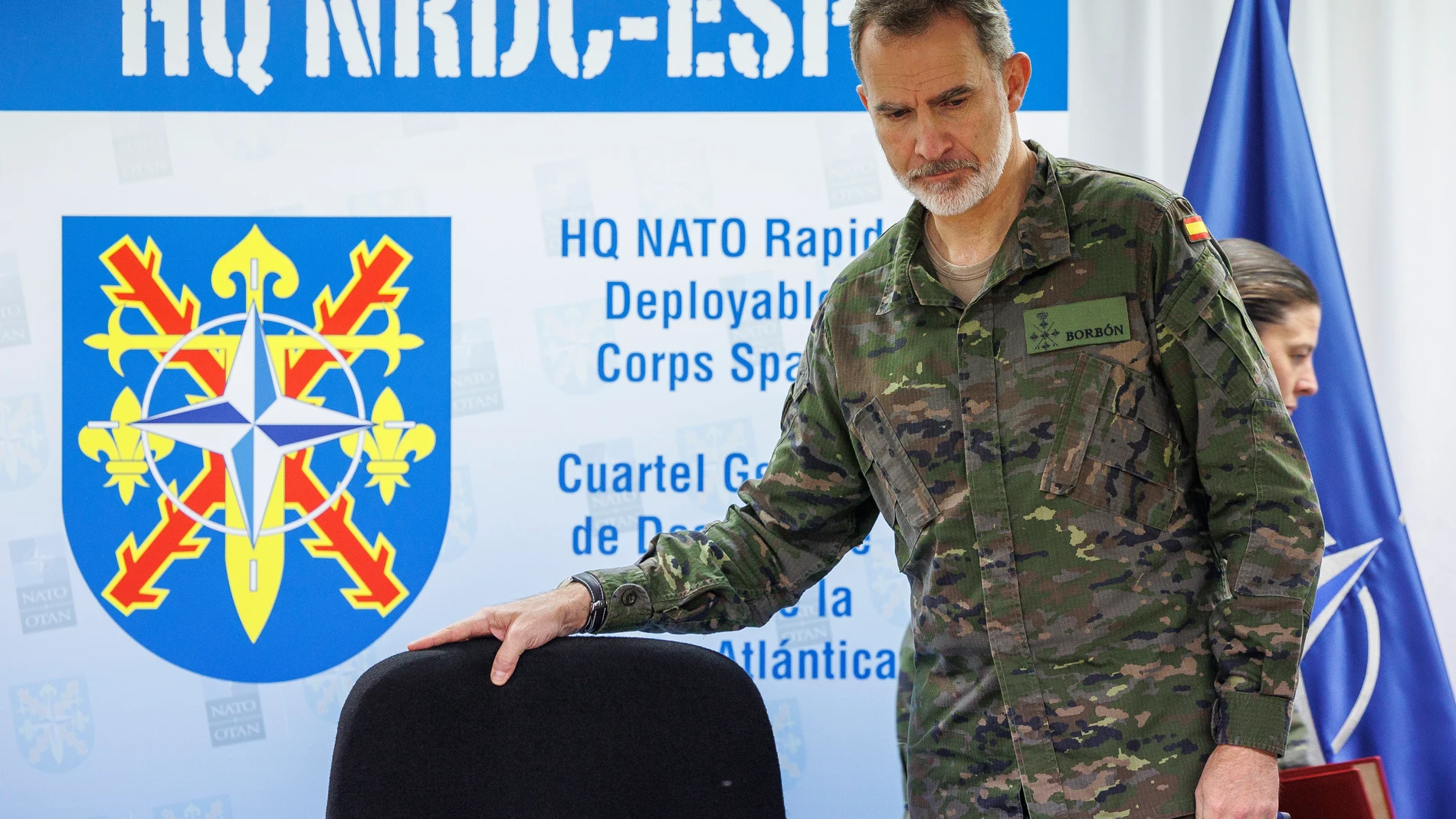 El Rey visitó el miércoles uno de los cuarteles de la OTAN en España
