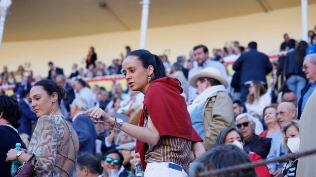 Victoria Federica de Marichalar, durante la corrida de la Feria de San Isidro, en la plaza de Las Ventas en Madrid.