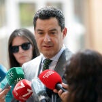 El presidente de la Junta de Andalucía, Juanma Moreno, este miércoles en Málaga
