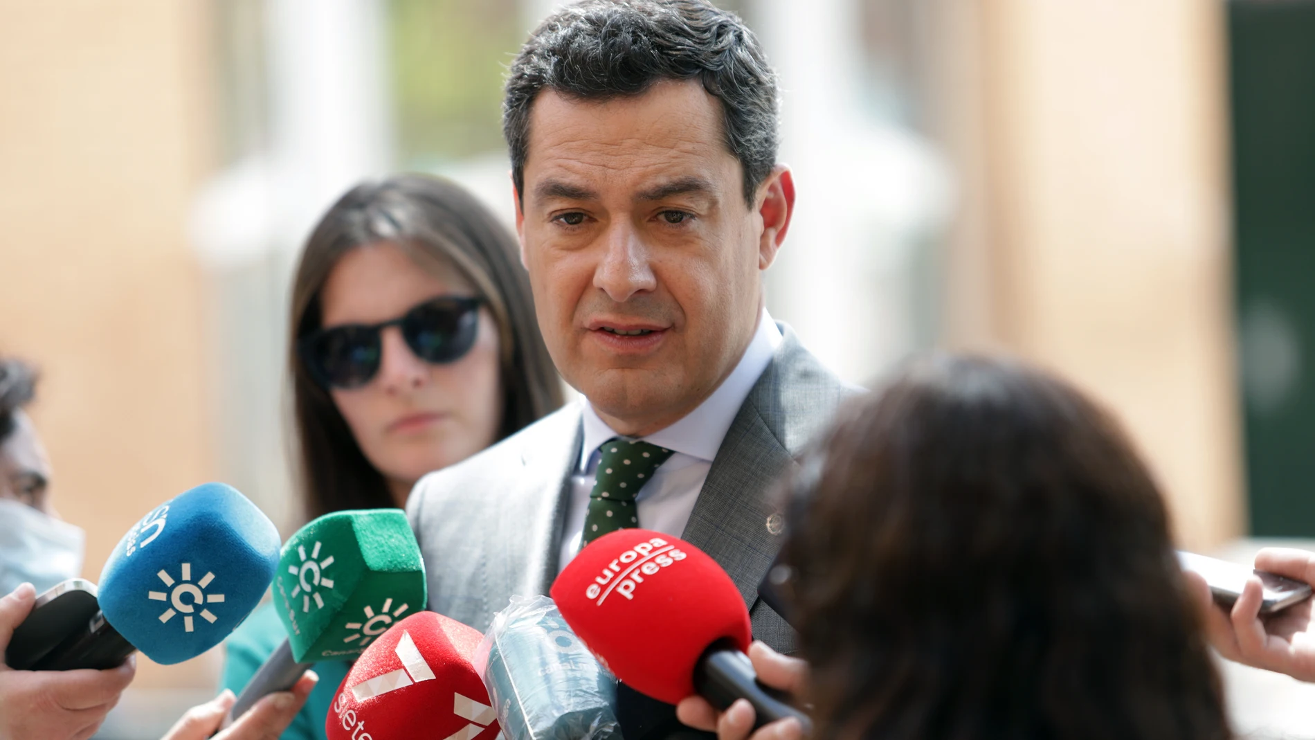 El presidente de la Junta de Andalucía, Juanma Moreno, este miércoles en Málaga