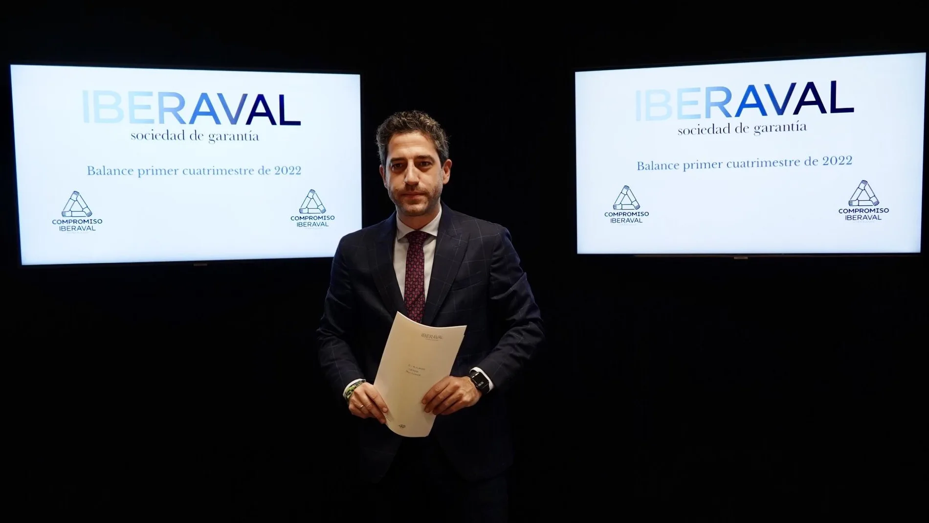 El presidente del Consejo de Administración de Iberaval, César Pontvianne, informa sobre la actividad de la sociedad de garantía durante el primer cuatrimestre de 2022.
