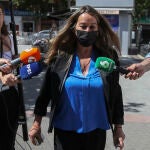 La coordinadora general de Presupuestos y Recursos Humanos del Ayuntamiento de Madrid, Elena Collado, tras declarar como testigo en los juzgados de Plaza de Castilla