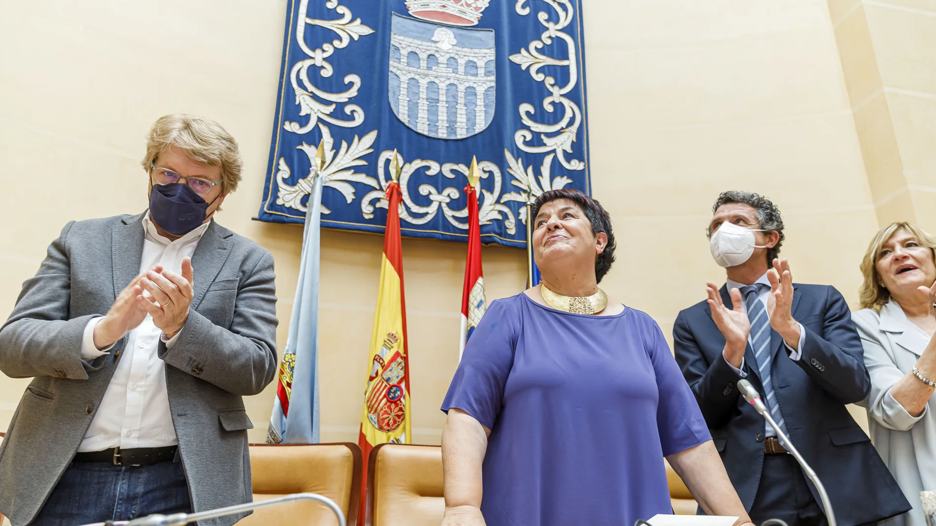 Clara Luquero se despide entre lágrimas del Ayuntamiento de Segovia