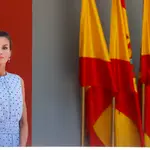 La Reina Letizia en el Día de las Fuerzas Armadas en Huesca.