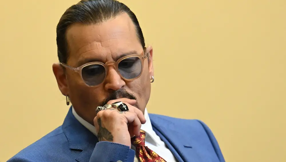 Johnny Depp durante una de las sesiones del juicio