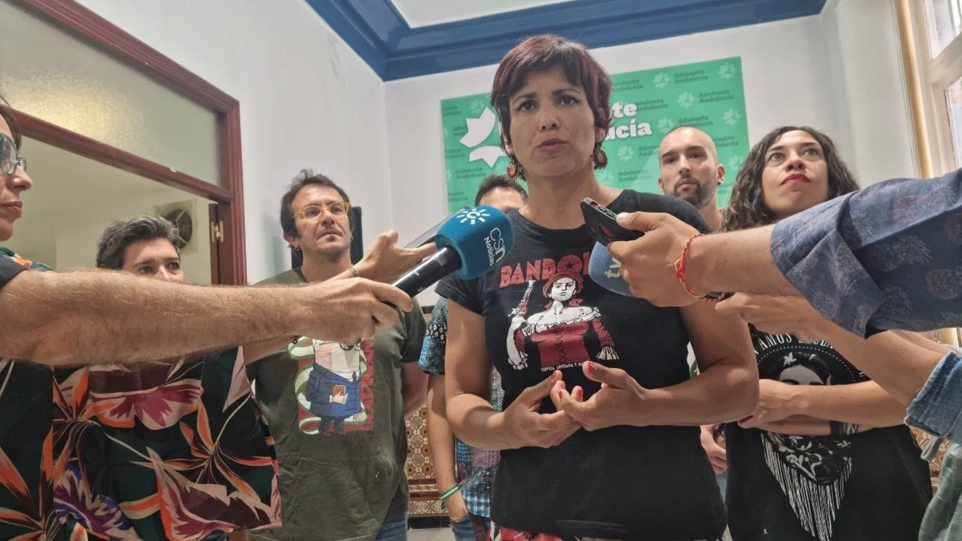 La candidata de Adelante Andalucía a las elecciones del 19J , Teresa Rodríguez