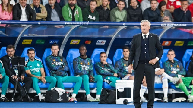 Carlo Ancelotti, durante la final de la Liga de Campeones ante el Liverpool