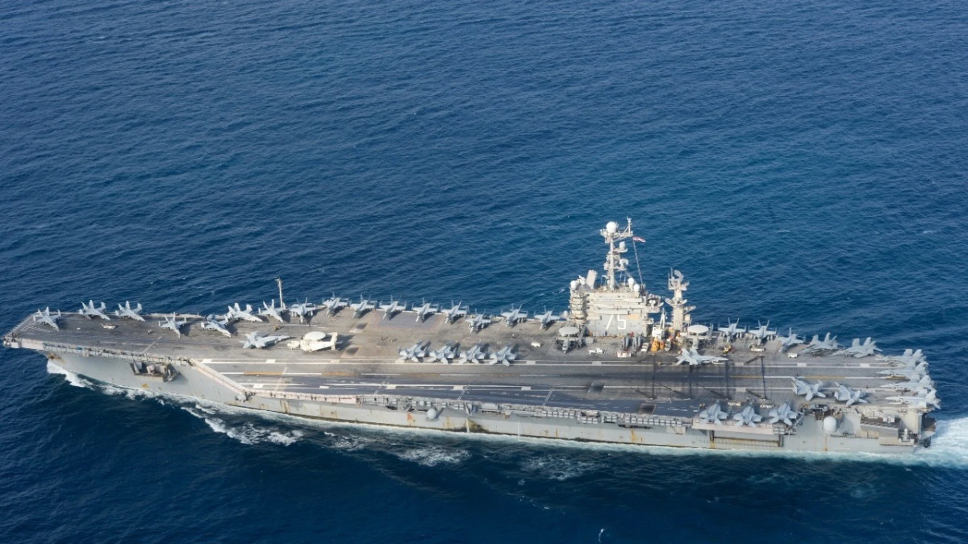 El portaaviones de clase Nimitz USS Harry S. Truman en la edición de Baltop en 2021