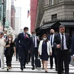 El presidente del Gobierno, Pedro Sánchez, en Nueva York, como parte de su gira por Estados Unidos, en julio del año pasado