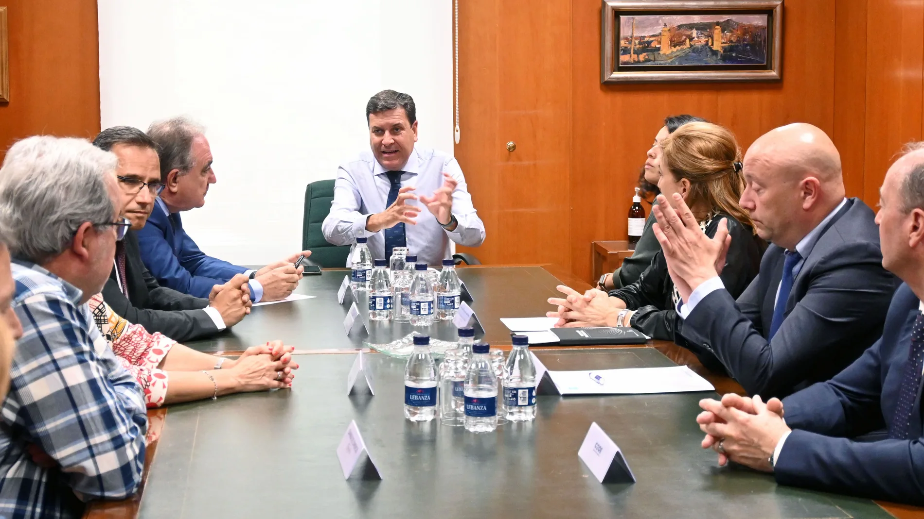 El consejero Fernández Carriedo preside la firma del acta de recepción del Polígono Industrial de Magaz de Pisuerga (Palencia)