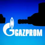 Logo de la compañía energética estatal rusa Gazprom