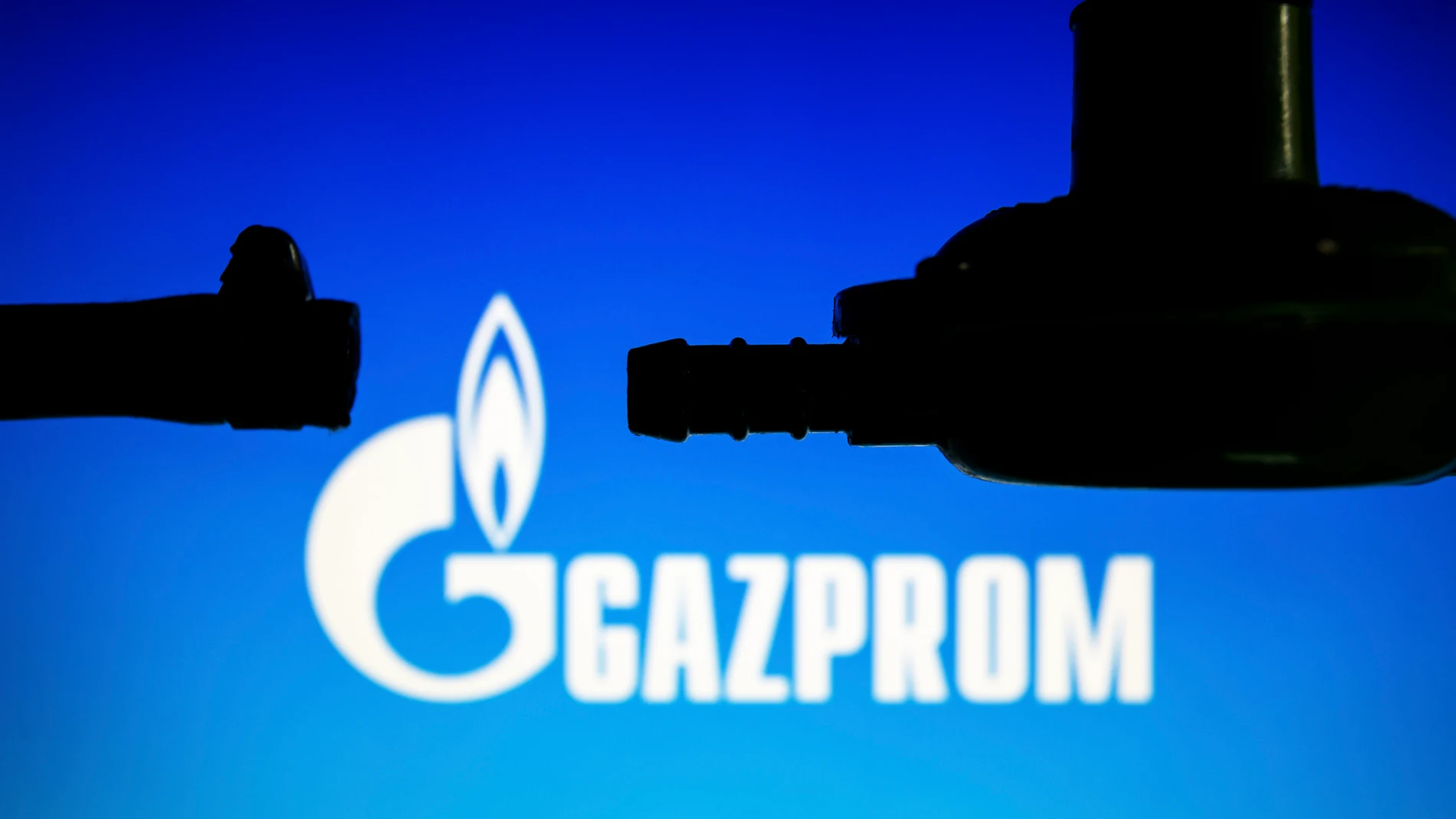 Logo de la compañía energética estatal rusa Gazprom