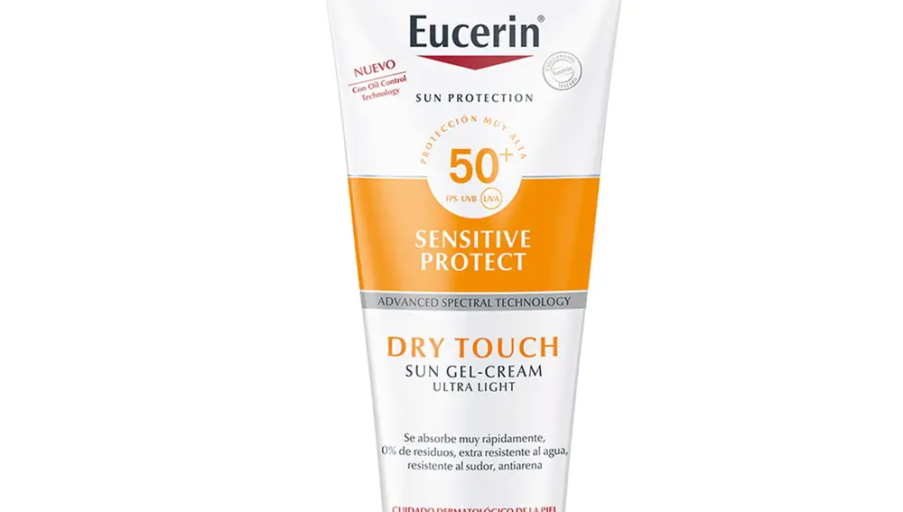 Sun Gel-Cream Dry Touch Sensitive Protect FPS 50+, de Eucerin