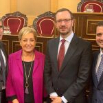 Los senadores del PP de Segovia; Juan José Sanz Vitorio, Paloma Sanz, Javier Maroto y Pablo Pérez