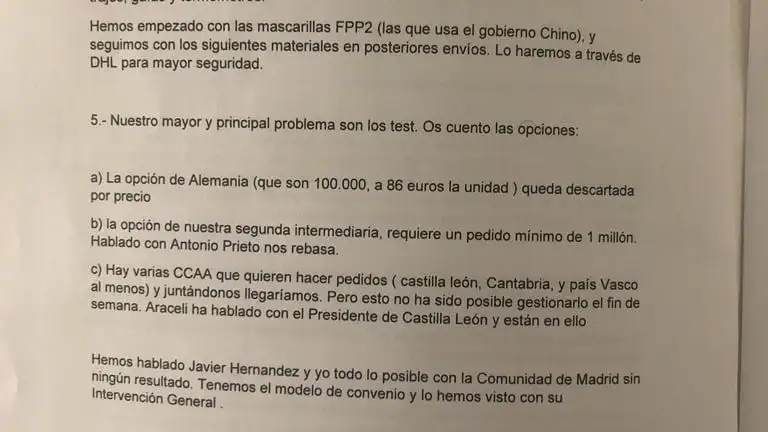 Correo aportado a la causa por Matilde García