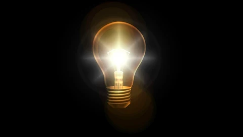 Bombilla iluminada