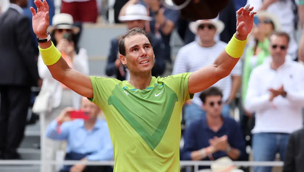 Nadal celebra su decimocuarta victoria en Roland Garros AFP7 05/06/2022 ONLY FOR USE IN SPAIN