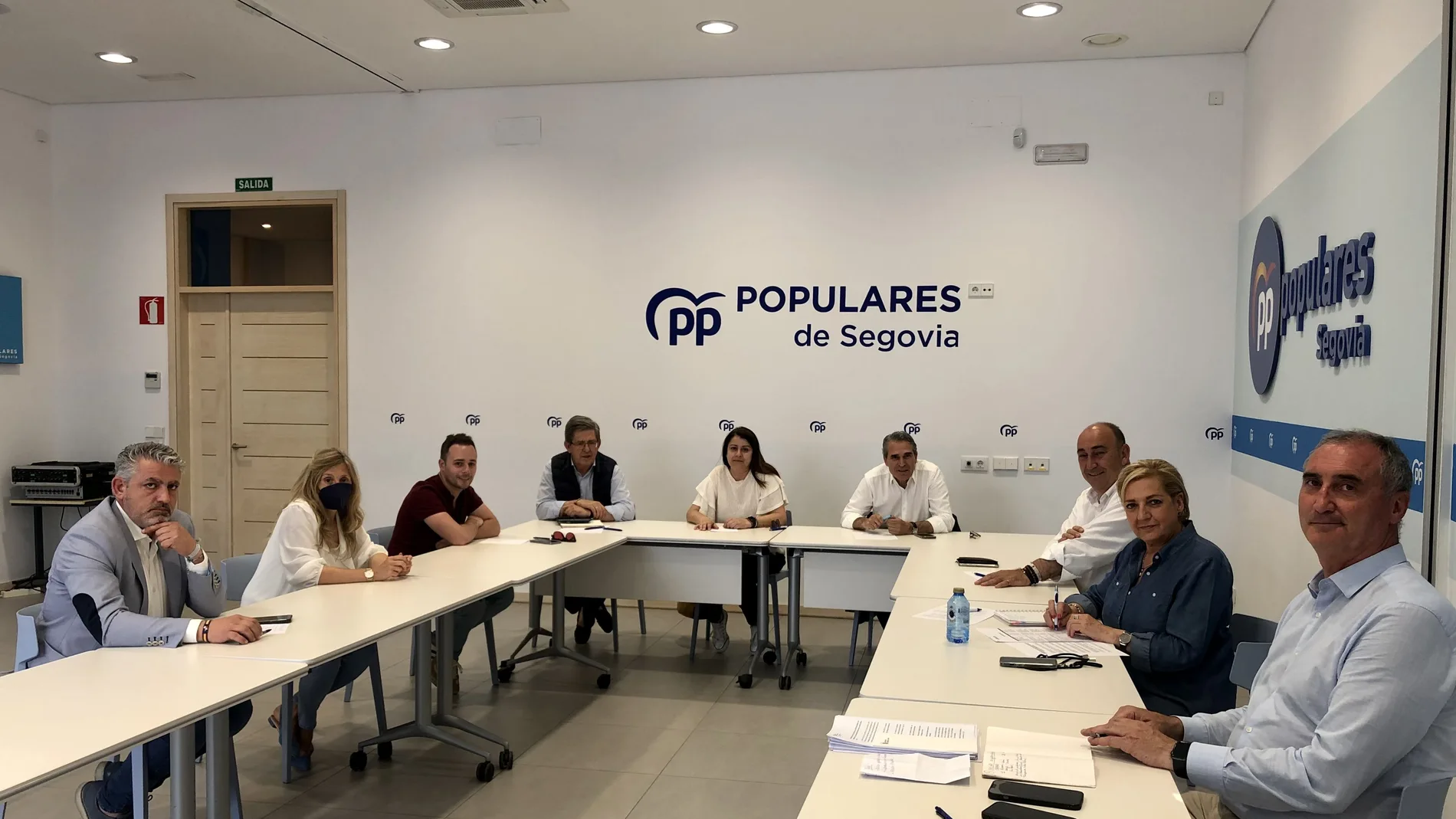 Junta del PP de Segovia, presidido por Paloma Sanz