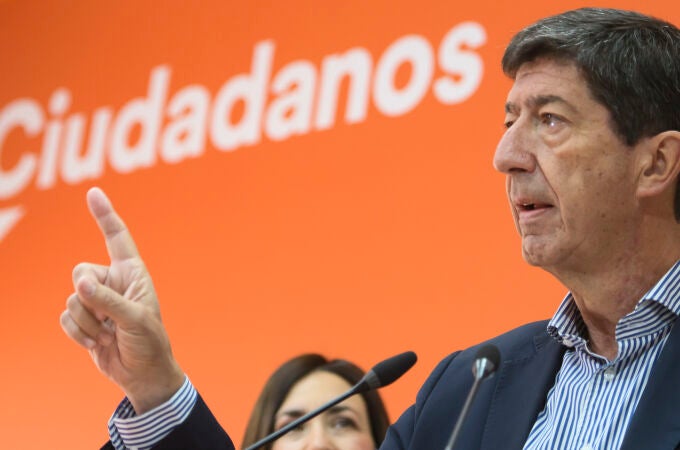 El candidato de Ciudadanos a la Presidencia de la Junta de Andalucía y vicepresidente del Gobierno andaluz, Juan Marín. EFE/Raúl Caro