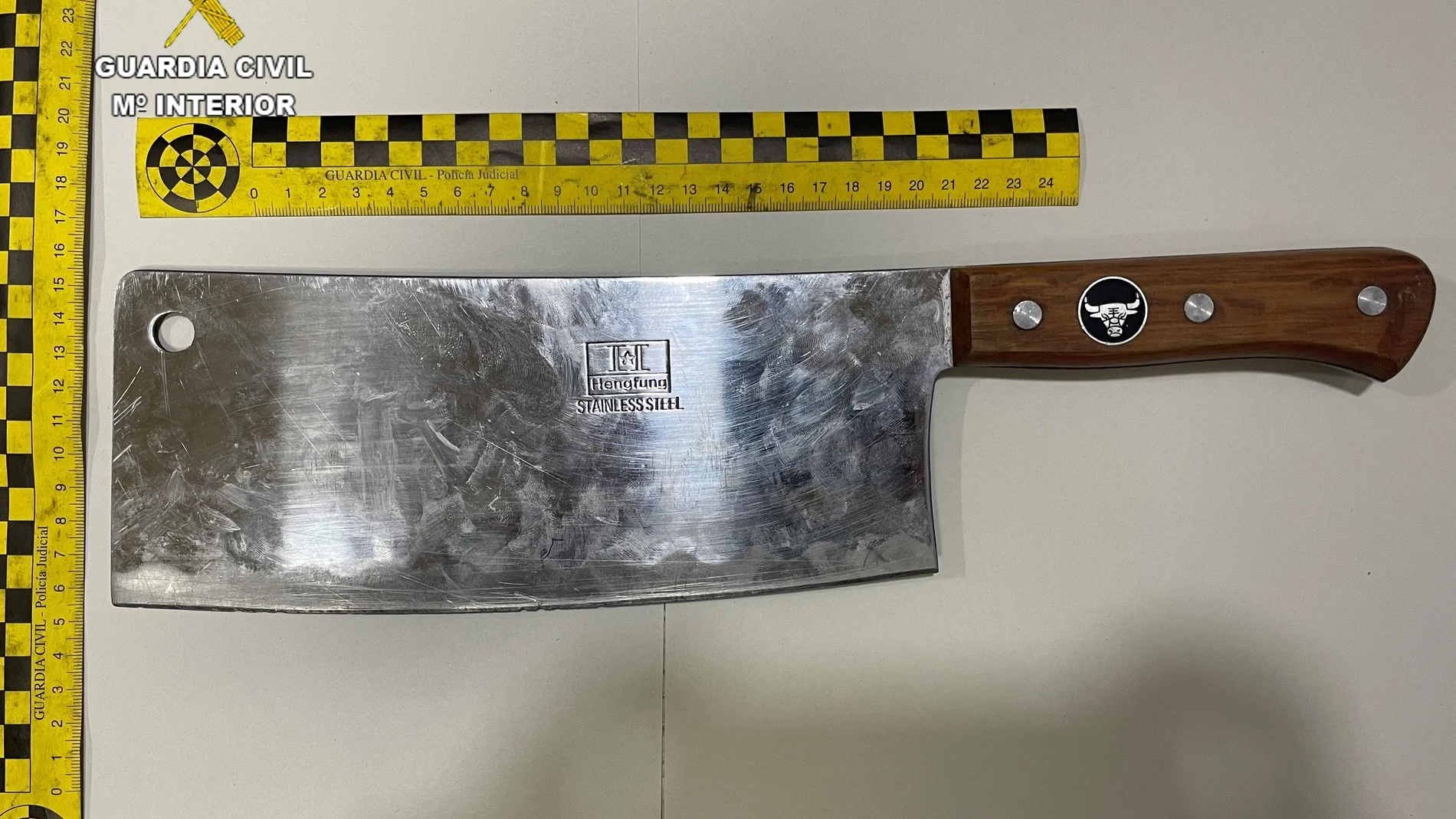 Cuchillo que portaba el agresor