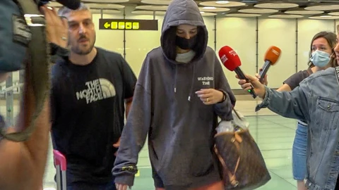 Victoria Federica a su llegada a Madrid.
