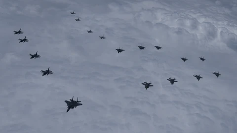 Hasta 20 aviones han desplegado EEUU y Corea del Sur este martes en una clara advertencia a Corea del Norte