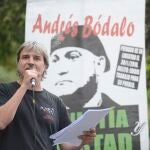 Alberto San Juan en una manifestación en apoyo del SAT