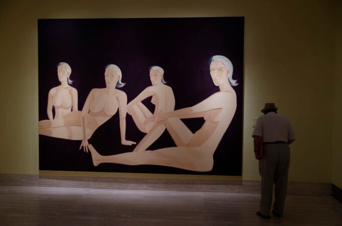«Tracy» (2006), de Alex Katz, en el Museo Thyssen. EFE/ Emilio Naranjo