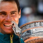Rafael Nadal, tras ganar la última edición de Roland-Garros