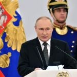 Vladimir Putin en el Kremlin