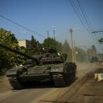 Un tanque de Ucrania en la zona de Donetsk