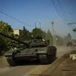 Un tanque de Ucrania en la zona de Donetsk