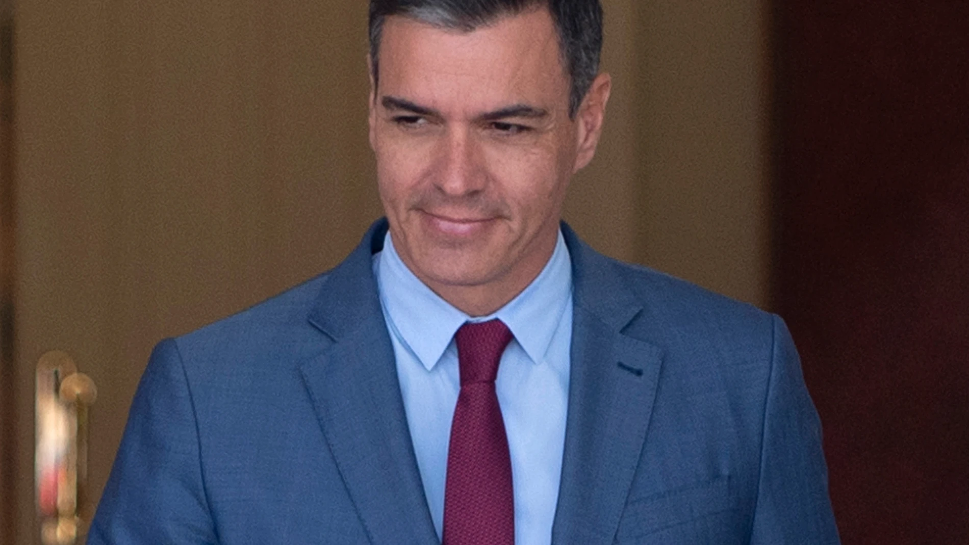 El presidente del Gobierno, Pedro Sánchez, en el Palacio de la Moncloa
