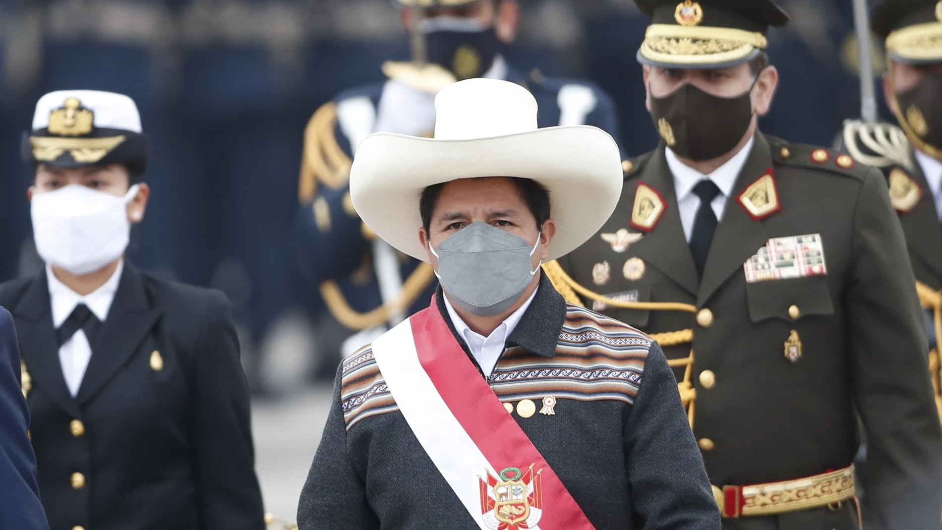 Fotografía fechada el 30 de julio de 2021 del presidente de Perú, Pedro Castillo