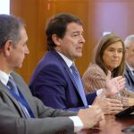 El presidente de la Junta, Alfonso Fernández Mañueco, interviene en el acto de presentación del proyecto de crecimiento de CE Consulting Norte