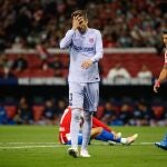 Gerard Pique frente al Atlético la temporada pasada