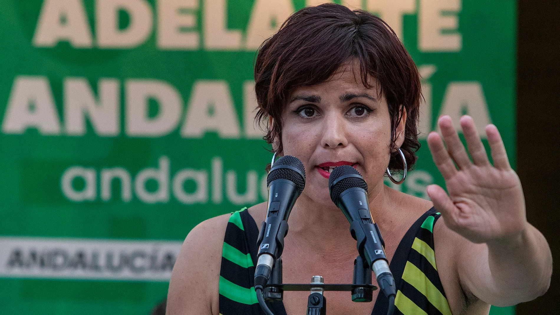 La candidata a la Junta de Andalucía por "Adelante Andalucía", Teresa Rodríguez