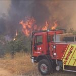 Imagen del incendio en Caudiel (Castellón) del pasado fin de semana