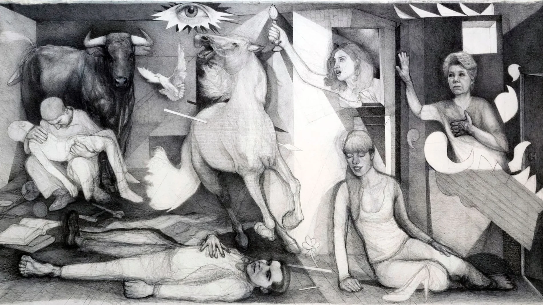 Una imagen del "Guernica" creado por Le Frère