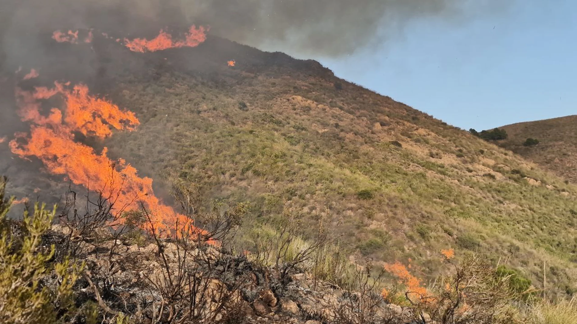 Incendio de la Sierra de la Perdiz, en Mazarrón