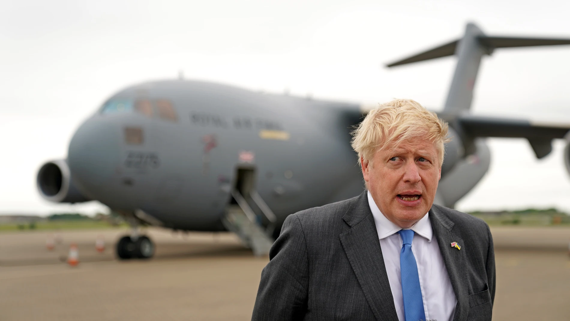 El entonces primer ministro de Reino Unido, Boris Johnson, en una foto este verano antes de volver a Ucrania