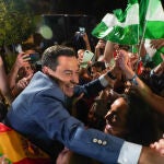 Juanma Moreno tras vencer por mayoría absoluta
