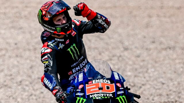 Fabio Quartararo celebra su triunfo en el Gran Premio de Alemania